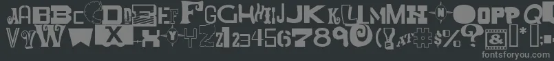 Fonte Mixedmessages – fontes cinzas em um fundo preto