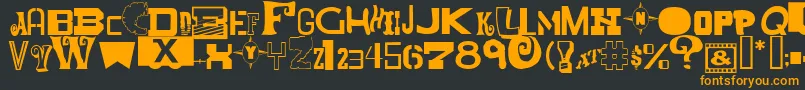 フォントMixedmessages – 黒い背景にオレンジの文字