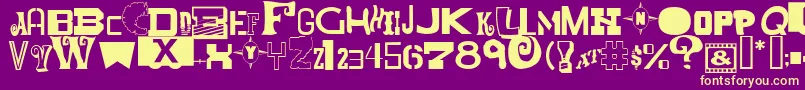 Mixedmessages Font – Yellow Fonts on Purple Background