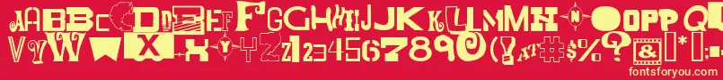 Mixedmessages Font – Yellow Fonts on Red Background