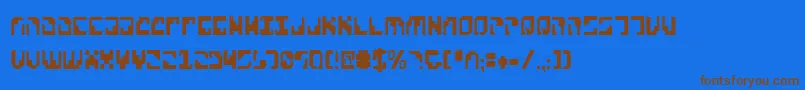 Xenov2c Font – Brown Fonts on Blue Background