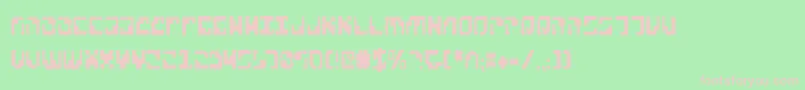 Xenov2c-fontti – vaaleanpunaiset fontit vihreällä taustalla