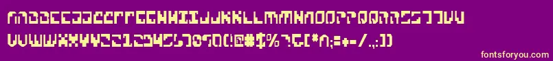 Xenov2c Font – Yellow Fonts on Purple Background