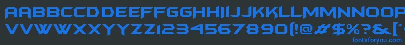 Шрифт Batmfa – синие шрифты на чёрном фоне