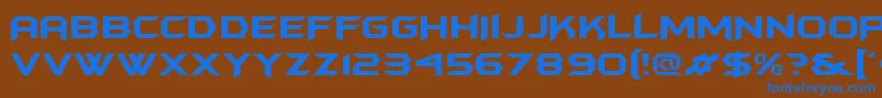 Batmfa Font – Blue Fonts on Brown Background