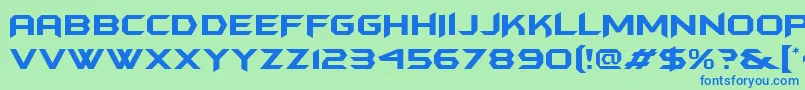 Batmfa Font – Blue Fonts on Green Background