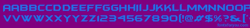 フォントBatmfa – 紫色の背景に青い文字