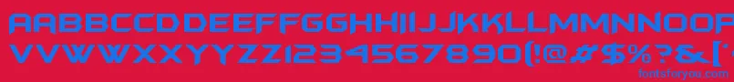 Batmfa Font – Blue Fonts on Red Background