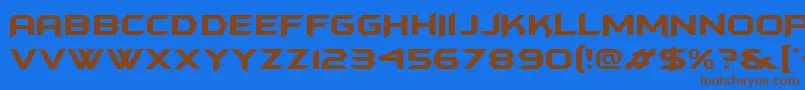 Batmfa Font – Brown Fonts on Blue Background