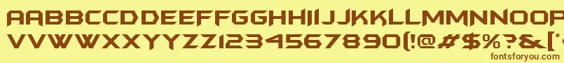 Batmfa Font – Brown Fonts on Yellow Background
