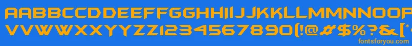 Batmfa Font – Orange Fonts on Blue Background