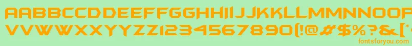 Batmfa Font – Orange Fonts on Green Background