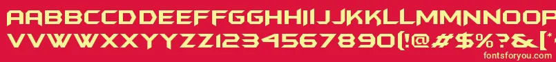 Batmfa Font – Yellow Fonts on Red Background