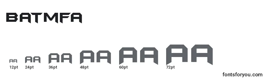 Размеры шрифта Batmfa