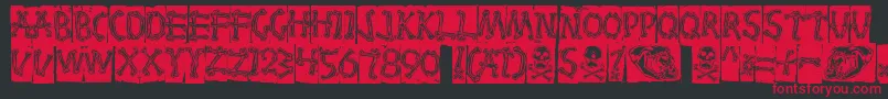 Bones Font – Red Fonts on Black Background