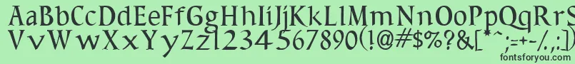 フォントSirona – 緑の背景に黒い文字