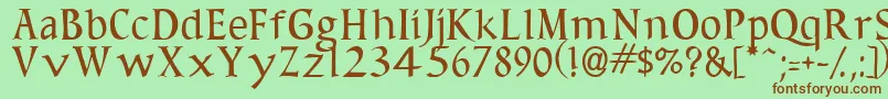 Sirona Font – Brown Fonts on Green Background