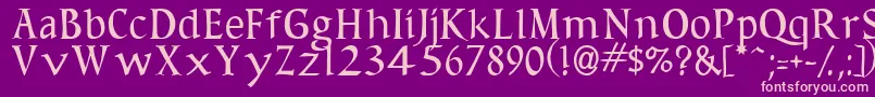 Sirona Font – Pink Fonts on Purple Background