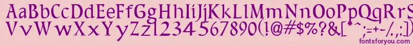 Sirona Font – Purple Fonts on Pink Background