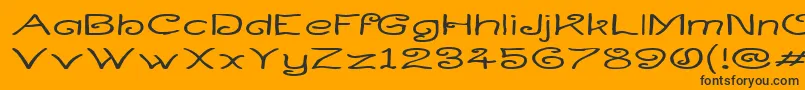 CurlmudgeonWideside Font – Black Fonts on Orange Background