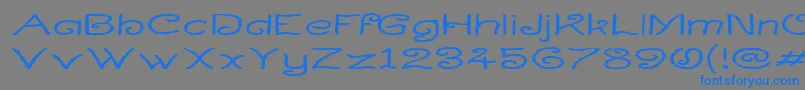 CurlmudgeonWideside Font – Blue Fonts on Gray Background