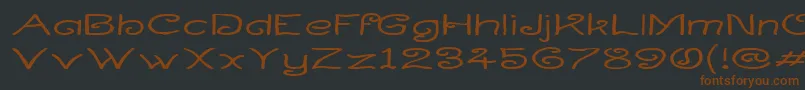 CurlmudgeonWideside Font – Brown Fonts on Black Background