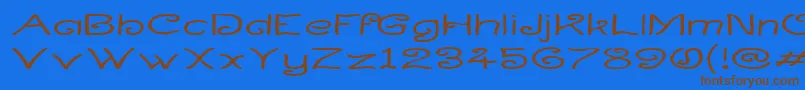 CurlmudgeonWideside Font – Brown Fonts on Blue Background