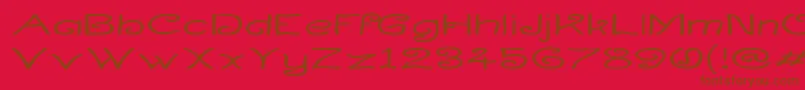 CurlmudgeonWideside Font – Brown Fonts on Red Background