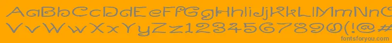 CurlmudgeonWideside Font – Gray Fonts on Orange Background