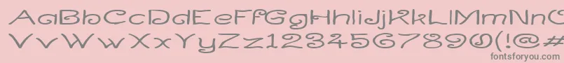 CurlmudgeonWideside Font – Gray Fonts on Pink Background