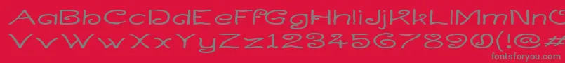 Police CurlmudgeonWideside – polices grises sur fond rouge