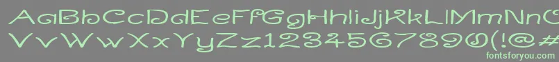 CurlmudgeonWideside Font – Green Fonts on Gray Background