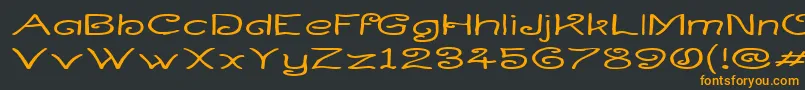 CurlmudgeonWideside Font – Orange Fonts on Black Background
