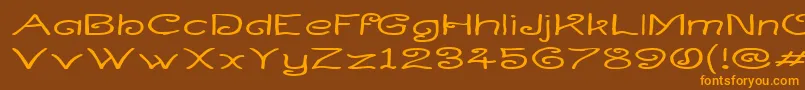 CurlmudgeonWideside Font – Orange Fonts on Brown Background