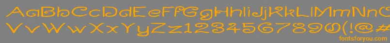 CurlmudgeonWideside Font – Orange Fonts on Gray Background