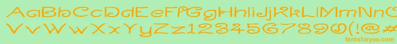 CurlmudgeonWideside Font – Orange Fonts on Green Background