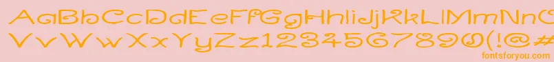 CurlmudgeonWideside Font – Orange Fonts on Pink Background