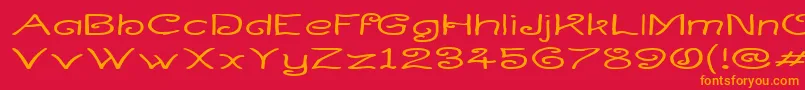 CurlmudgeonWideside Font – Orange Fonts on Red Background