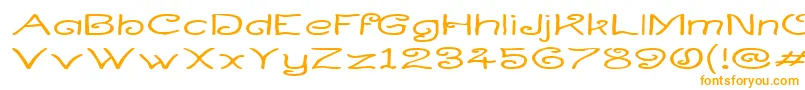 CurlmudgeonWideside Font – Orange Fonts on White Background