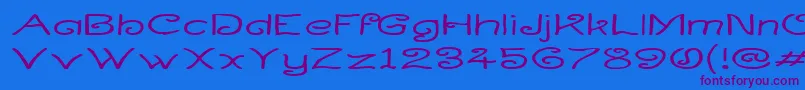 CurlmudgeonWideside Font – Purple Fonts on Blue Background