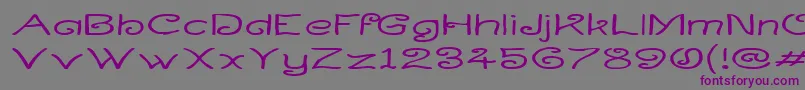 CurlmudgeonWideside Font – Purple Fonts on Gray Background