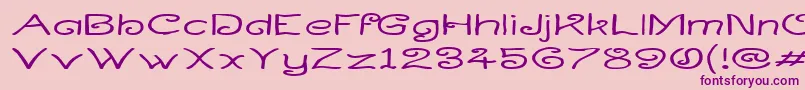 CurlmudgeonWideside Font – Purple Fonts on Pink Background