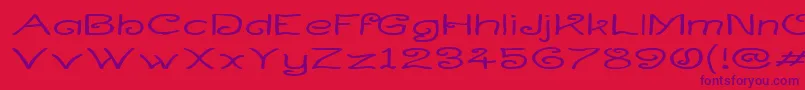 CurlmudgeonWideside Font – Purple Fonts on Red Background