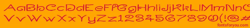 CurlmudgeonWideside Font – Red Fonts on Orange Background