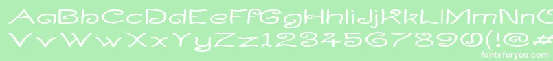 CurlmudgeonWideside Font – White Fonts on Green Background