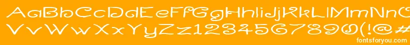 CurlmudgeonWideside Font – White Fonts on Orange Background