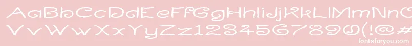 CurlmudgeonWideside Font – White Fonts on Pink Background