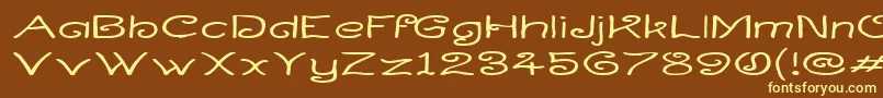 CurlmudgeonWideside Font – Yellow Fonts on Brown Background