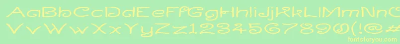 CurlmudgeonWideside Font – Yellow Fonts on Green Background
