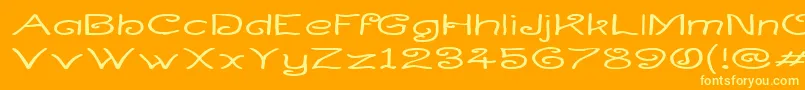 CurlmudgeonWideside Font – Yellow Fonts on Orange Background